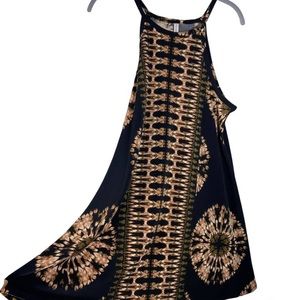 Black tie dye Black and Tan dress